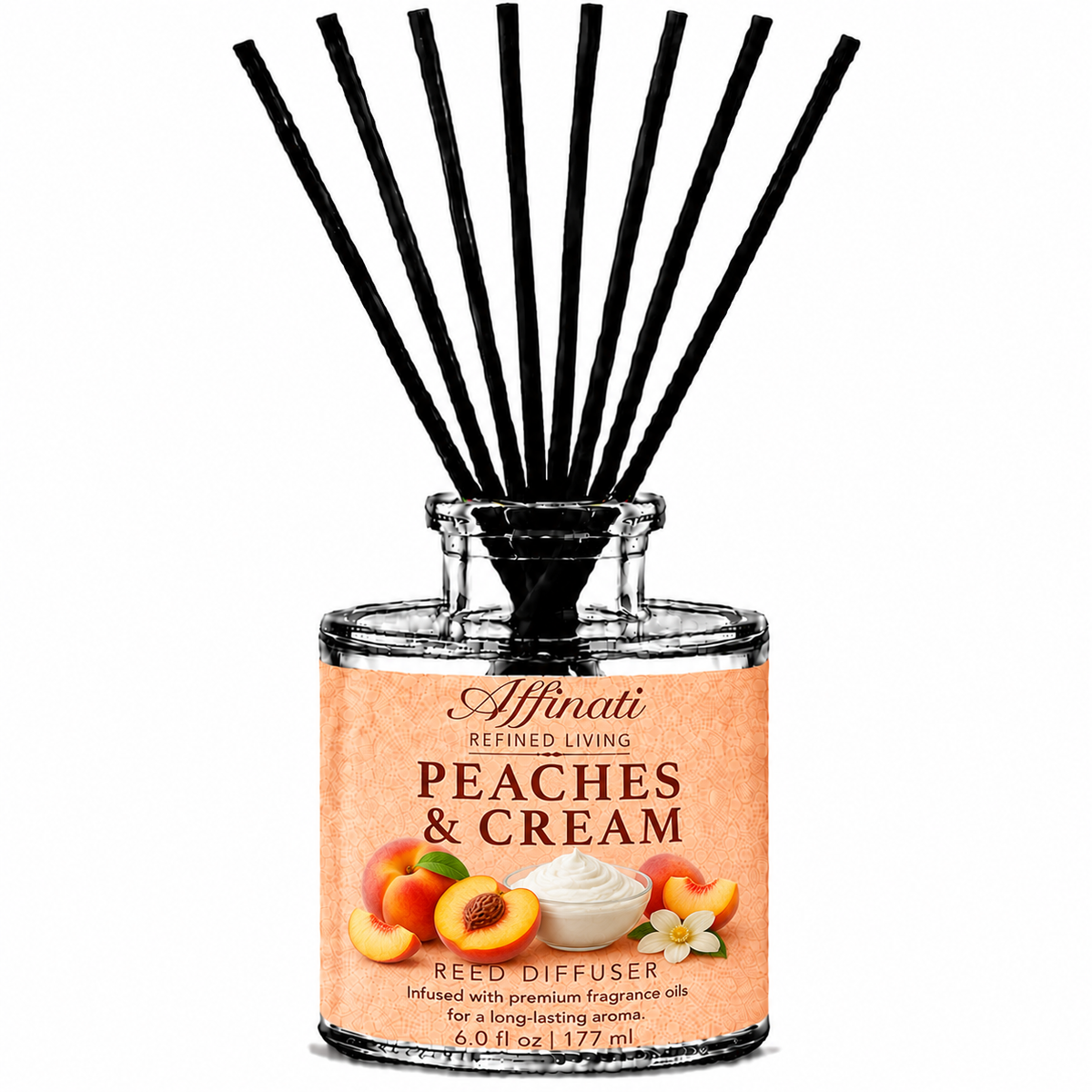 Diffuseur à roseaux Pêche et Crème