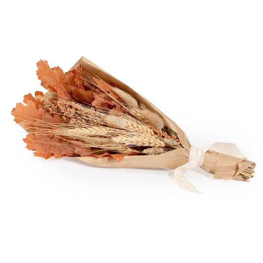 Petite Harvest 12" Bouquet: Sienna Oak & Wheat