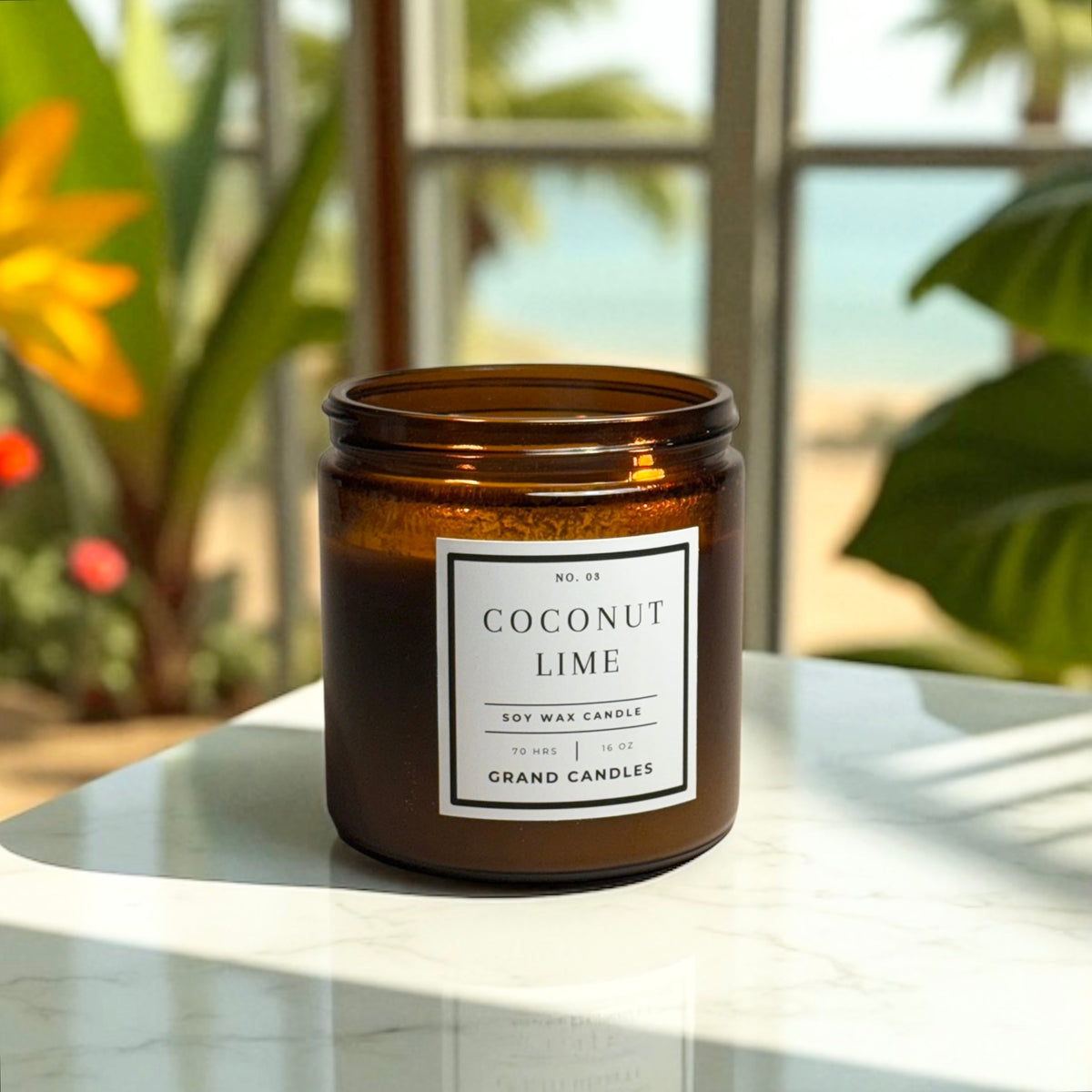 Bougie au soja Noix de coco et Citron vert