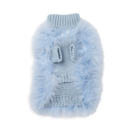 Pull pour animal de compagnie de luxe en plumes Haute Couture