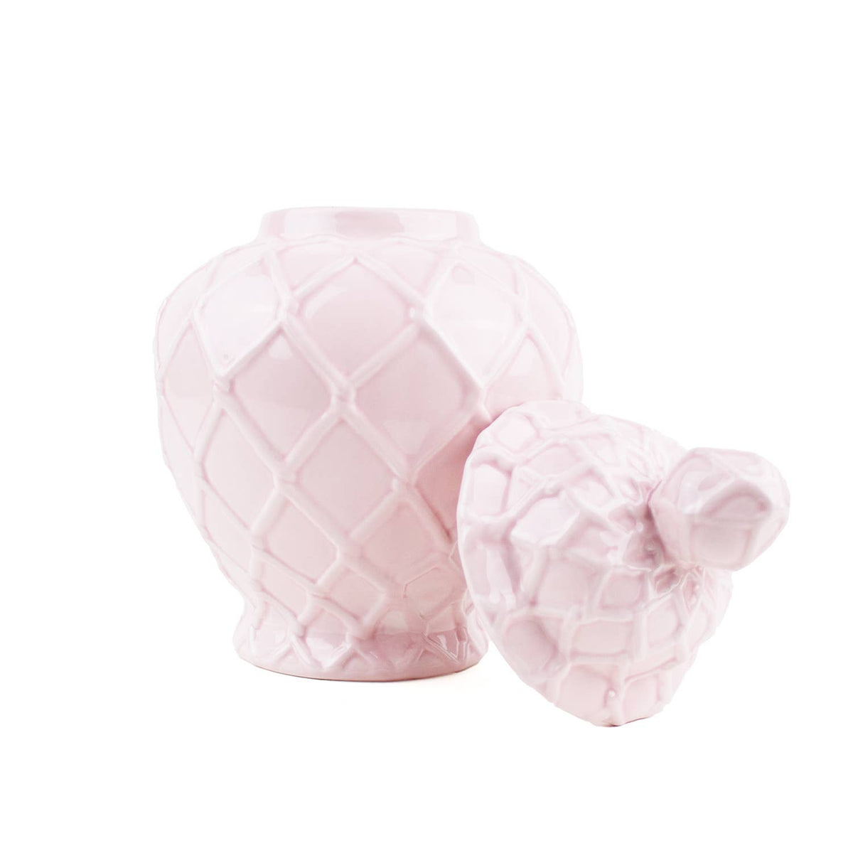 Pink Textured Ginger Jar - Three Sizes