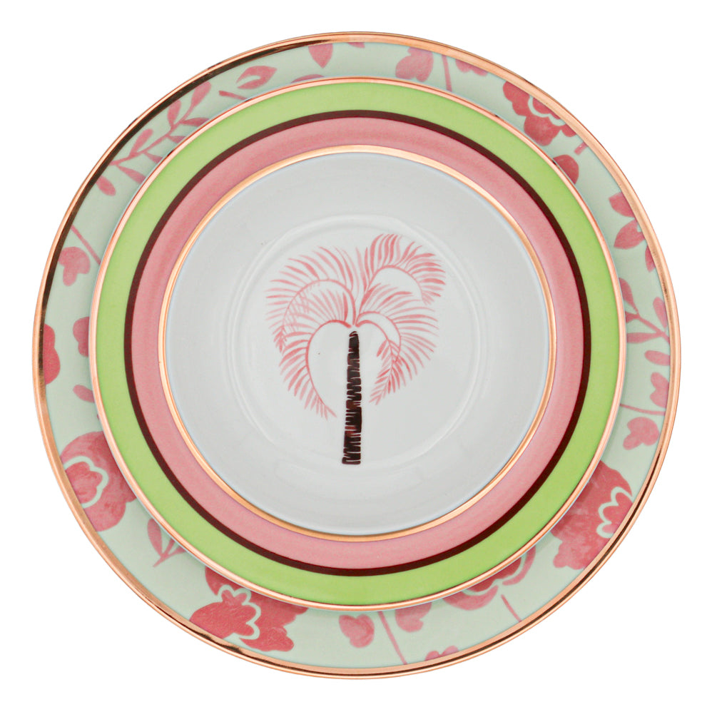 Bols à soupe en porcelaine Palm, Pistache et Litchi – Ensemble de 4 (1 bol offert en bonus)