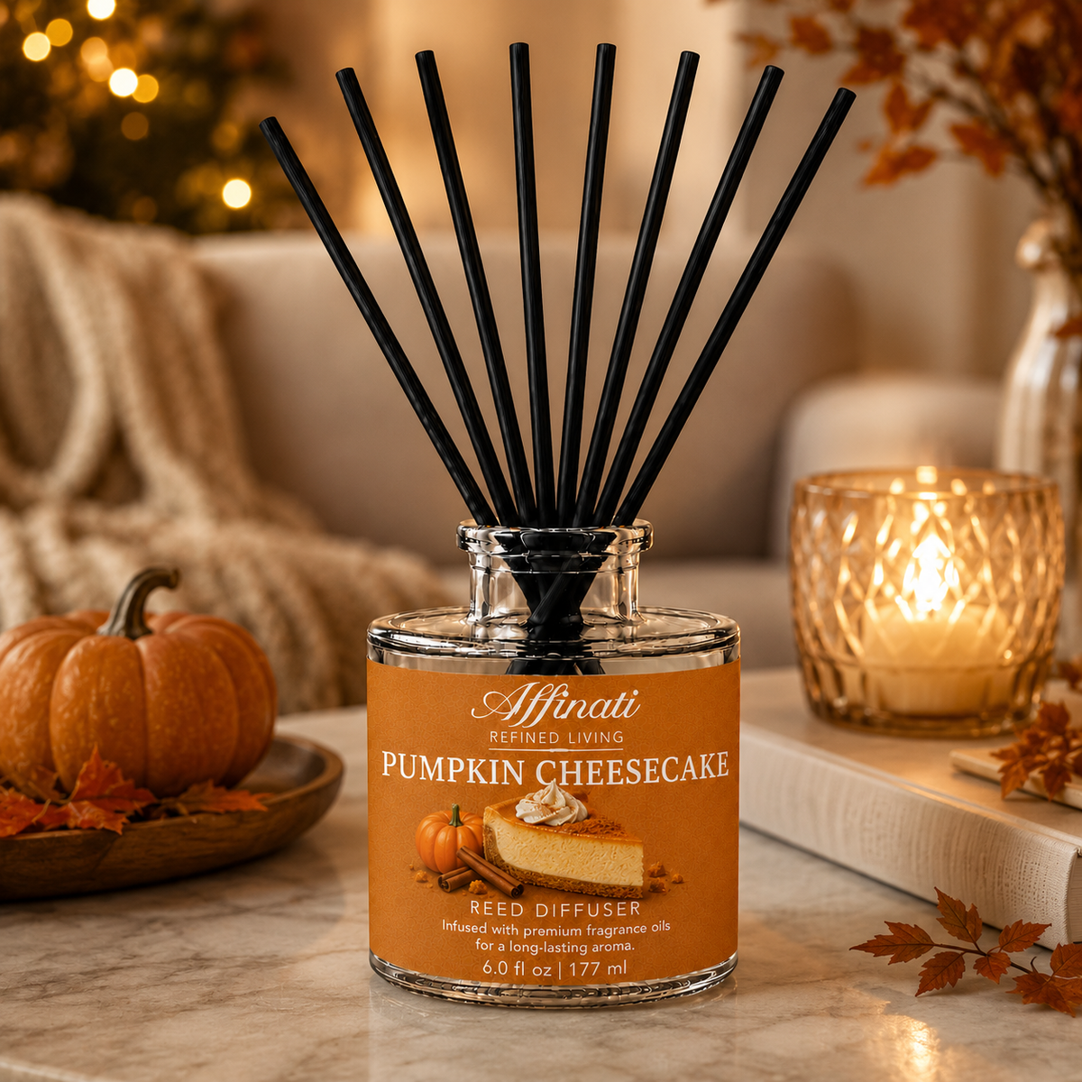 Diffusore a bastoncini alla cheesecake di zucca
