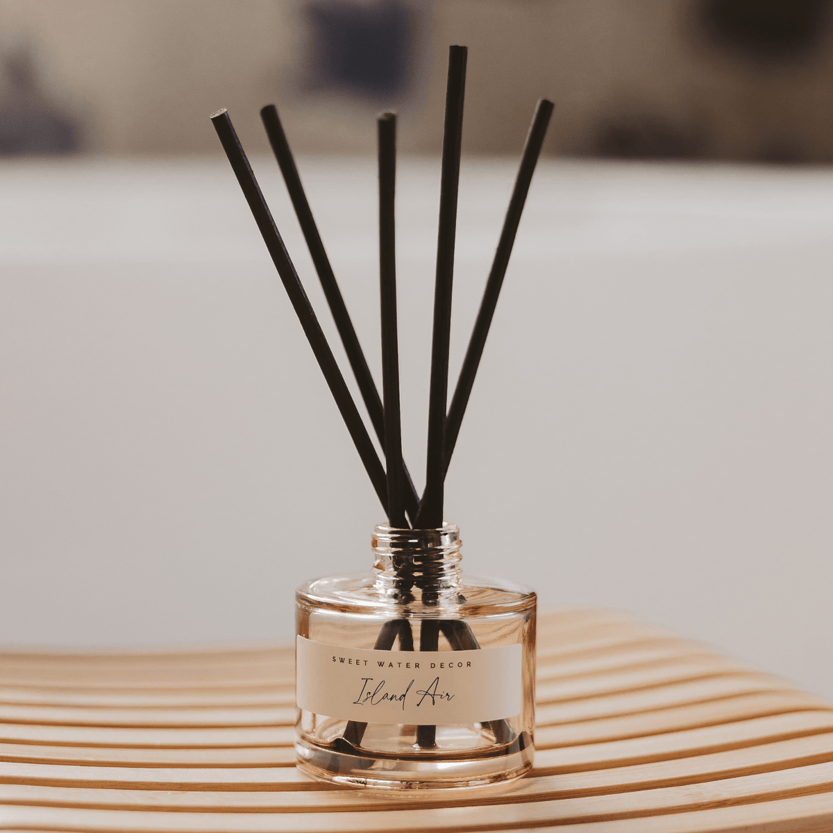 Diffuseur à bâtonnets en pot en verre teinté Island Air