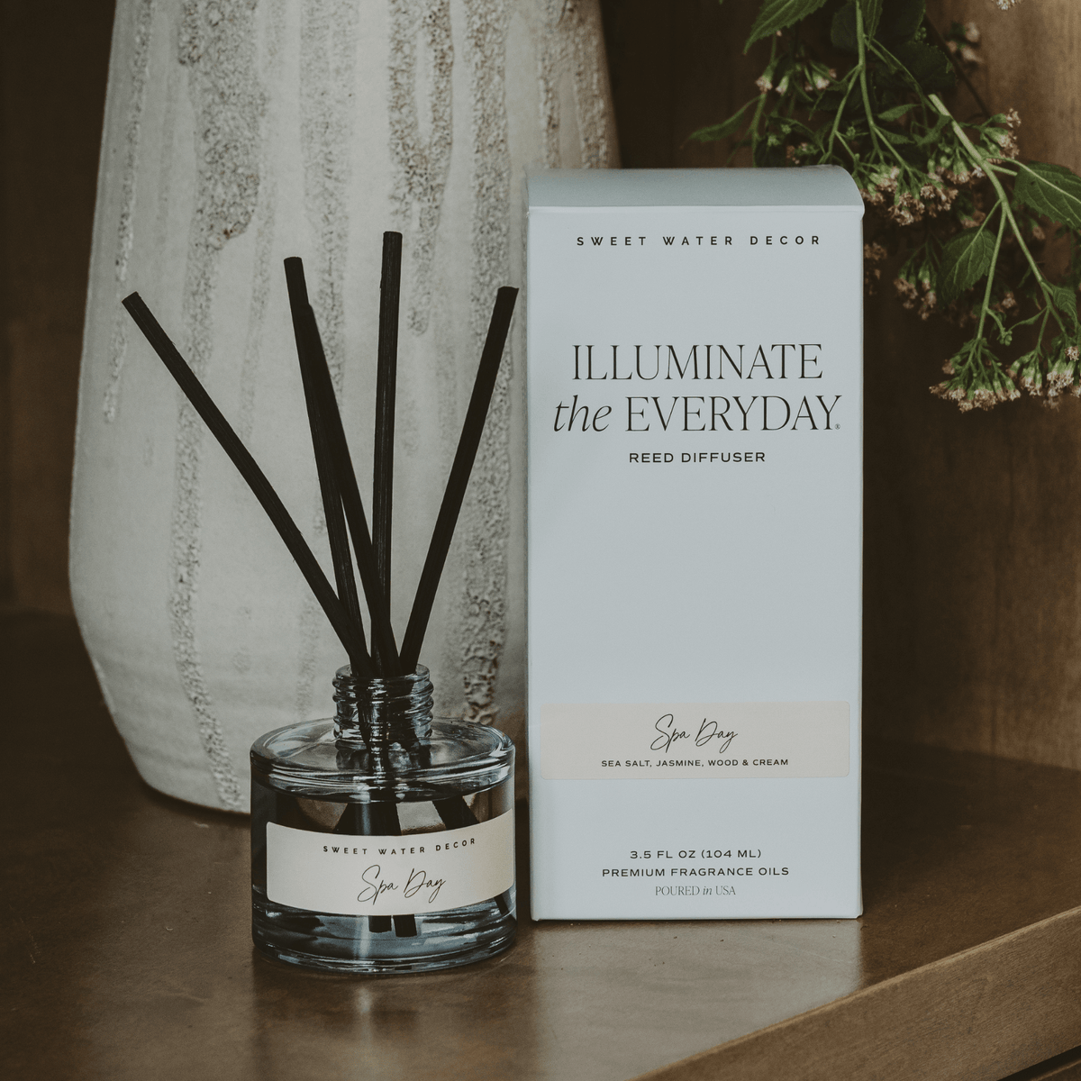 Diffusore a bastoncini in vetro azzurro Spa Day