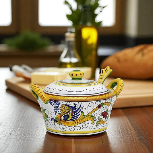 RAFFAELLESCO DELUXE: Covered Parmesan Cheese Bowl with Spoon
