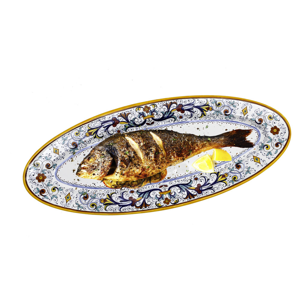 RICCO DERUTA DELUXE: Piatto Ovale Stretto per Pesce/Antipasti