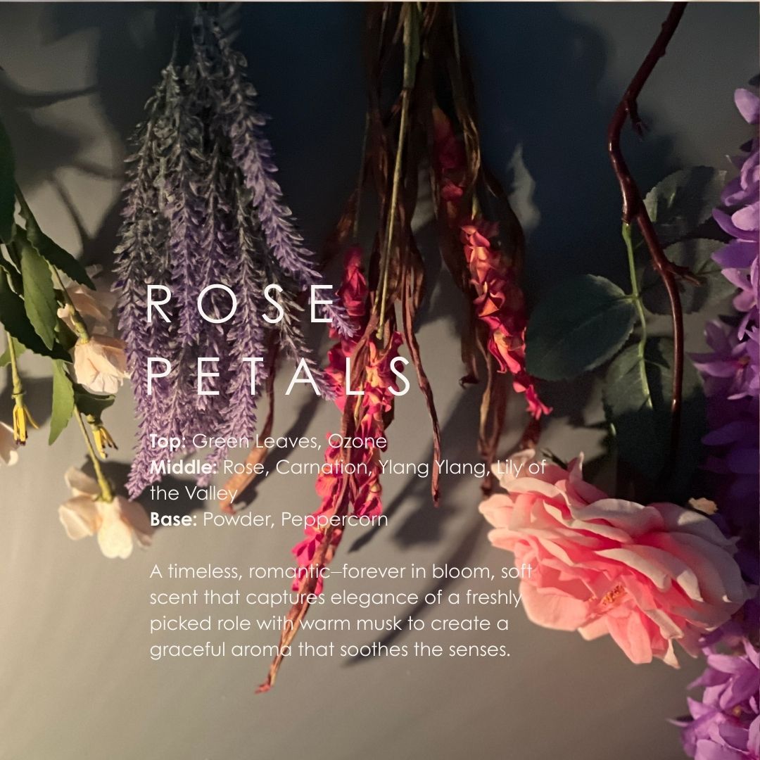 Diffusore a bastoncini petali di rosa