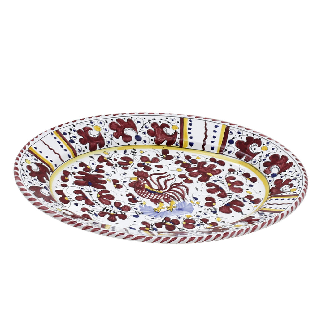 COQ ROUGE D'ORVIETO : Grand plat ovale