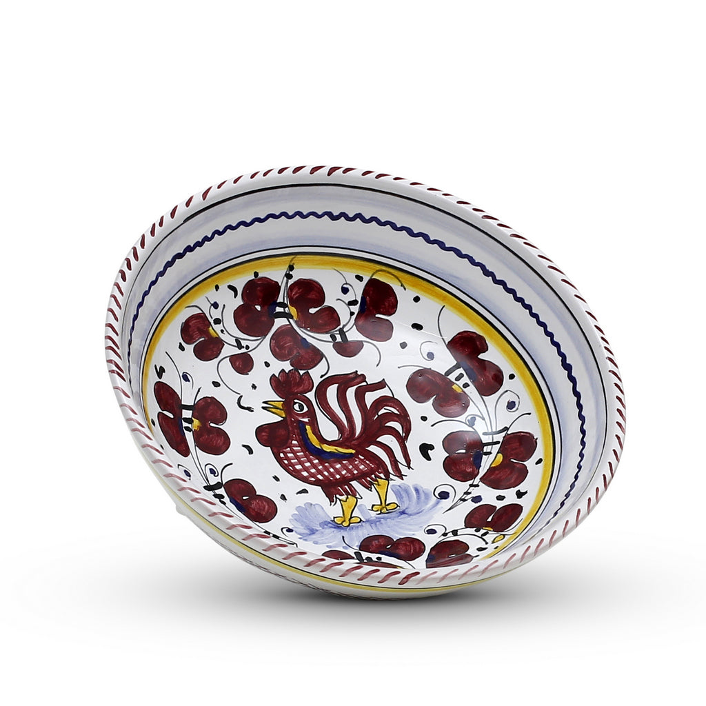 COQ ROUGE D'ORVIETO : Assiette creuse pour pâtes/soupe