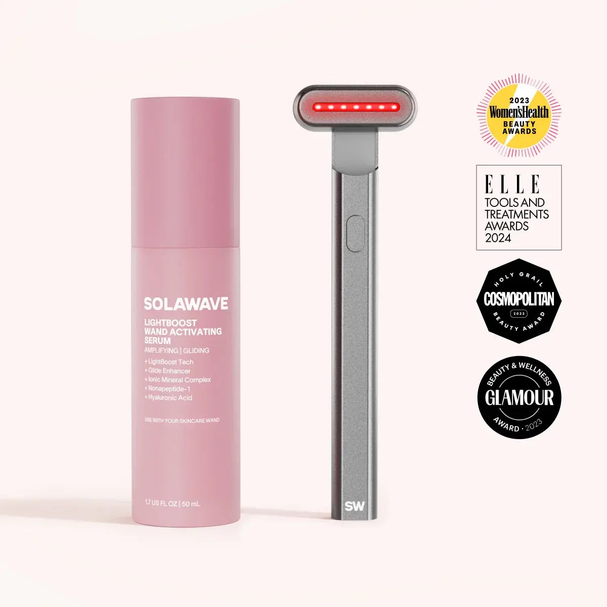 Kit bacchetta per terapia a luce rossa 4-in-1 e siero attivante