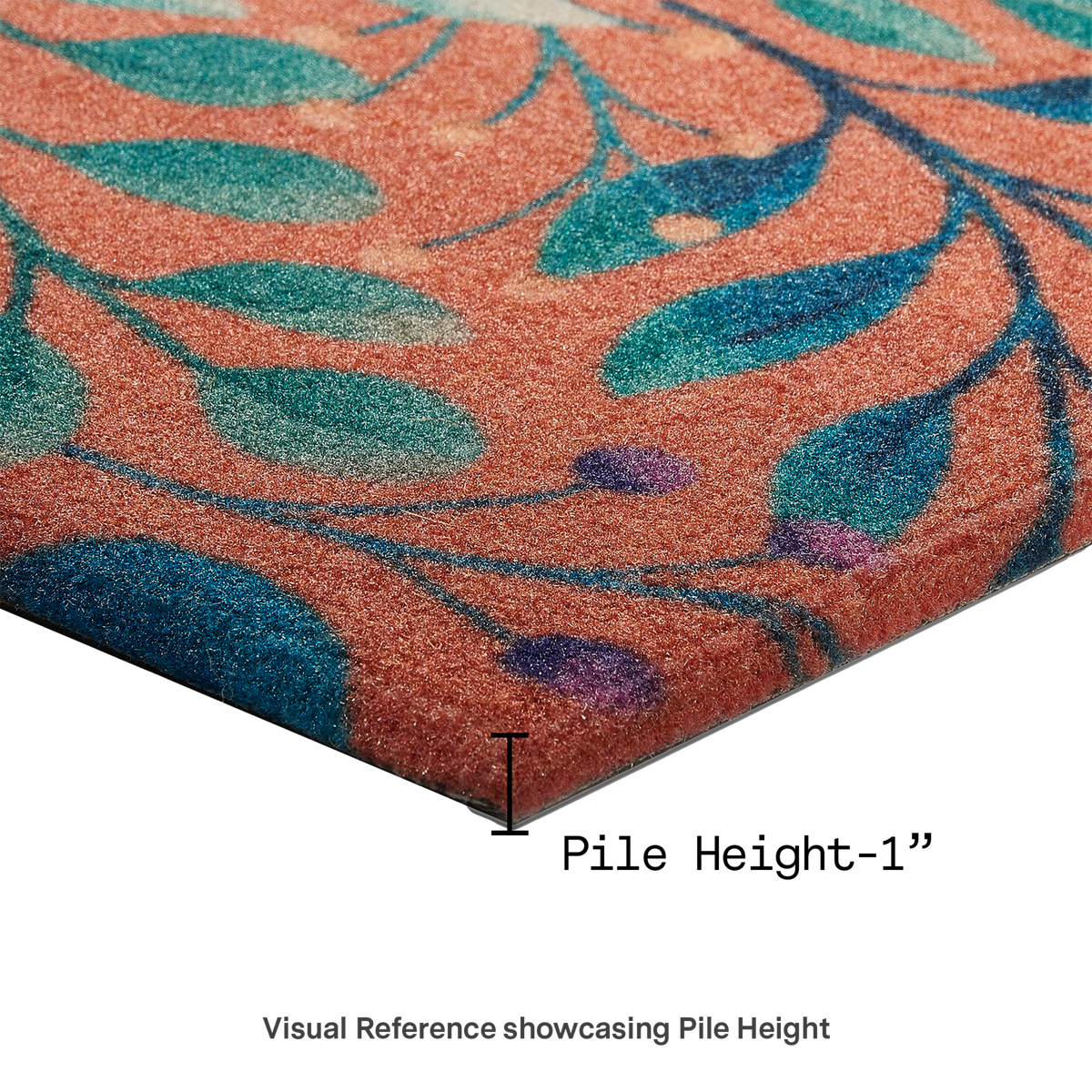 Paillasson d'extérieur Rainforest Peach – 45,7 x 76,2 cm, antidérapant, nylon