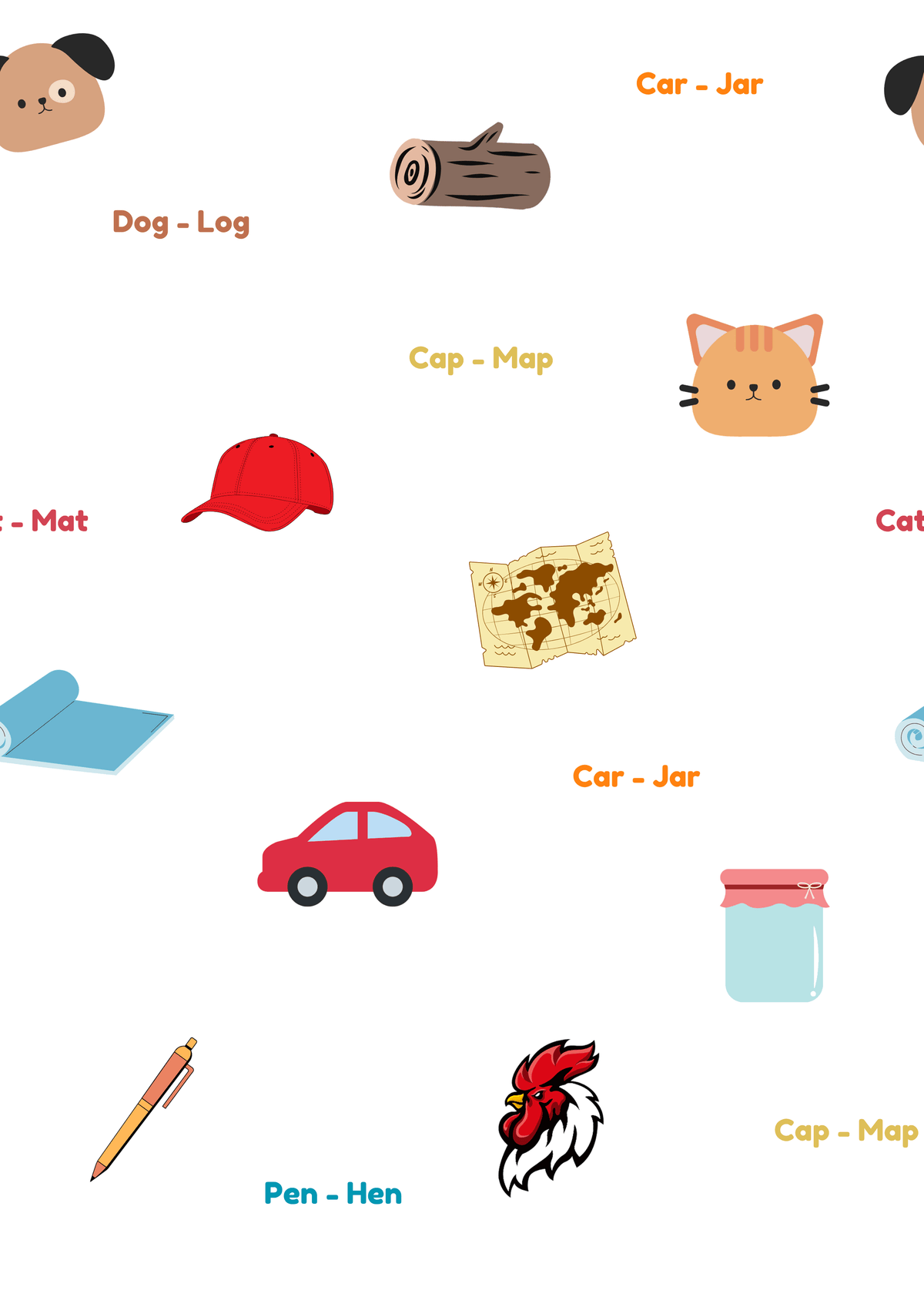 Rhyming-Characters Printed Canopy