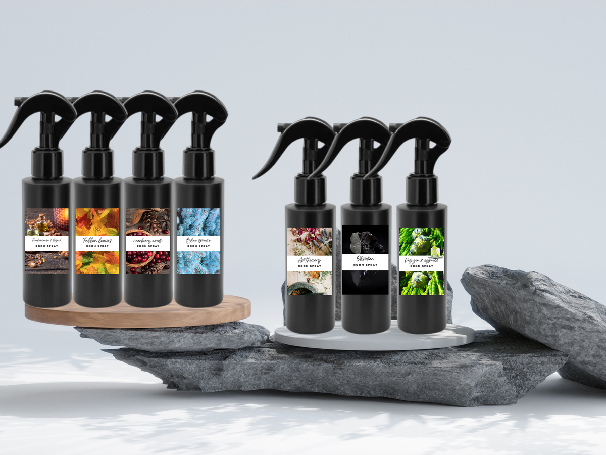 Spray d'ambiance et textile Bold & Masculine – Vaporisateur à gâchette | Bois de cèdre, cuir et glace de minuit