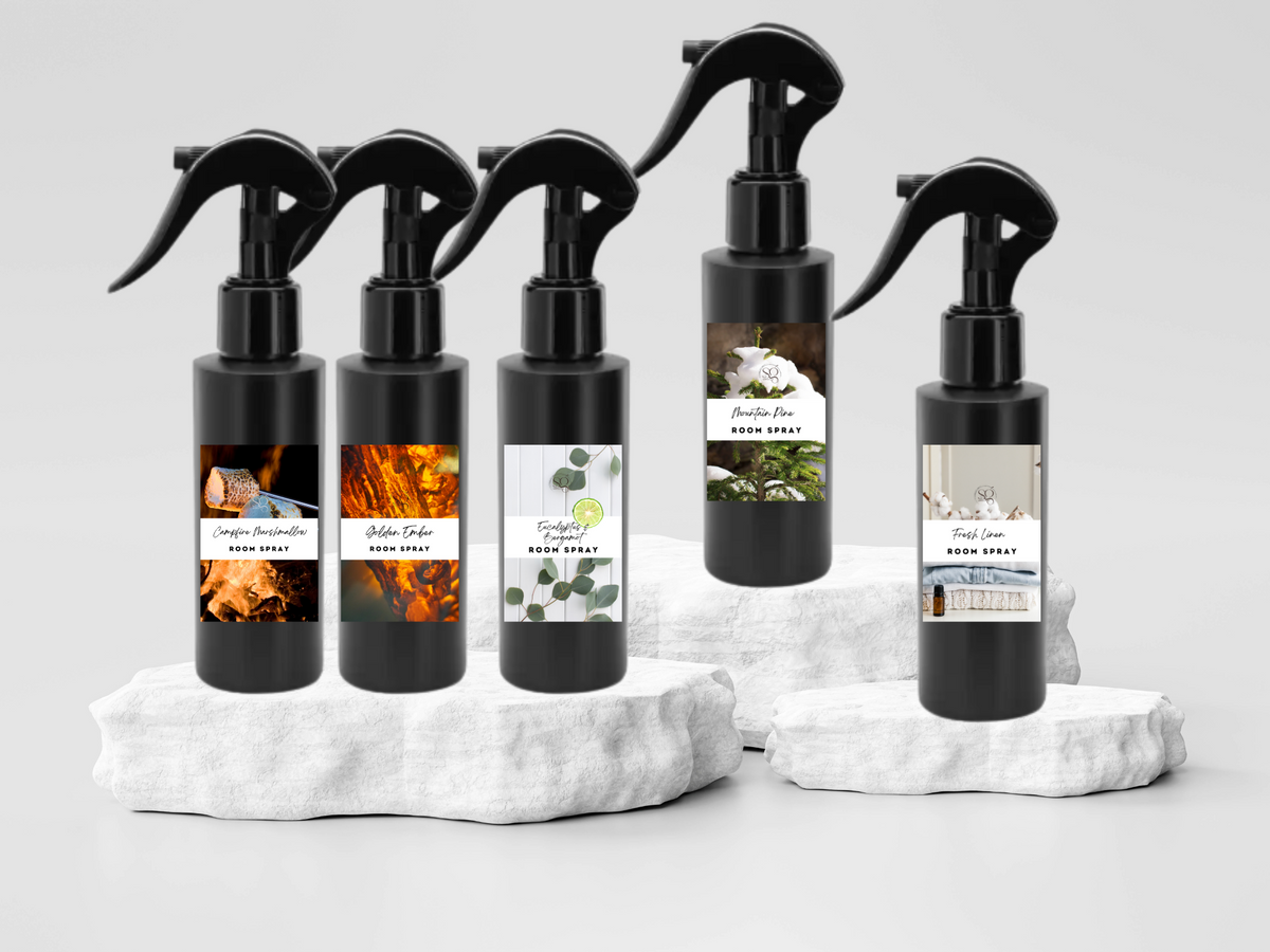 Spray d'ambiance et textile Bold & Masculine – Vaporisateur à gâchette | Bois de cèdre, cuir et glace de minuit