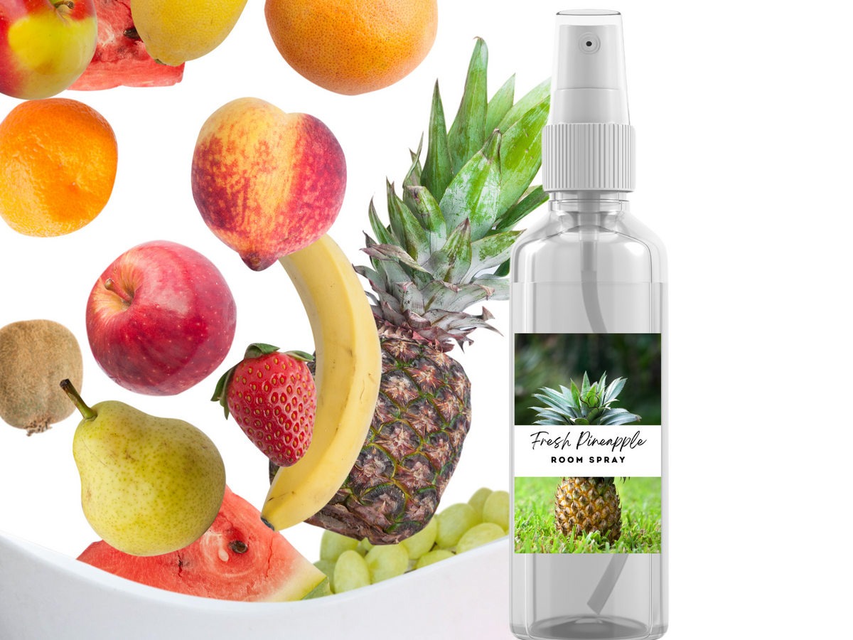 Brume pour le corps et la maison fruitée et juteuse – Fine pulvérisation | Fraise, pêche et mangue