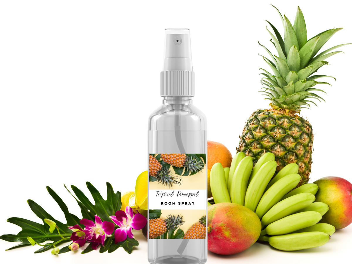 Brume pour le corps et la maison fruitée et juteuse – Fine pulvérisation | Fraise, pêche et mangue