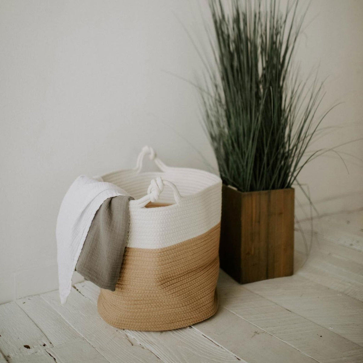 Panier de rangement en corde