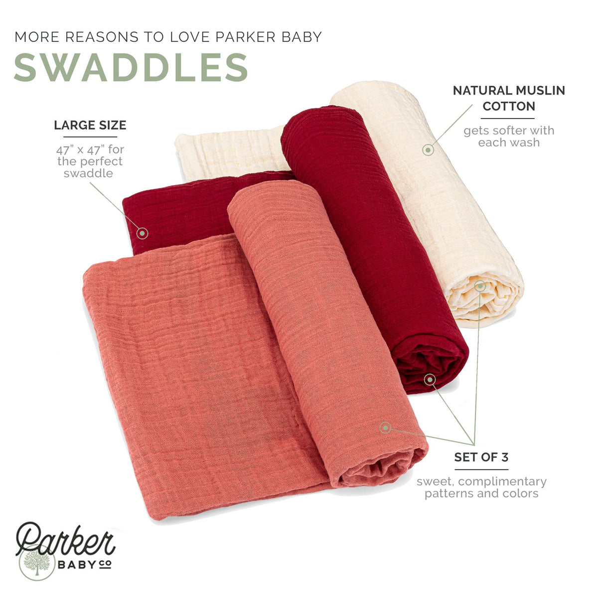 Ensemble de langes rose