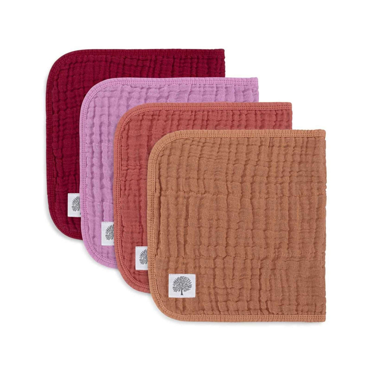 Ensemble Rose - Langes en mousseline (lot de 4)