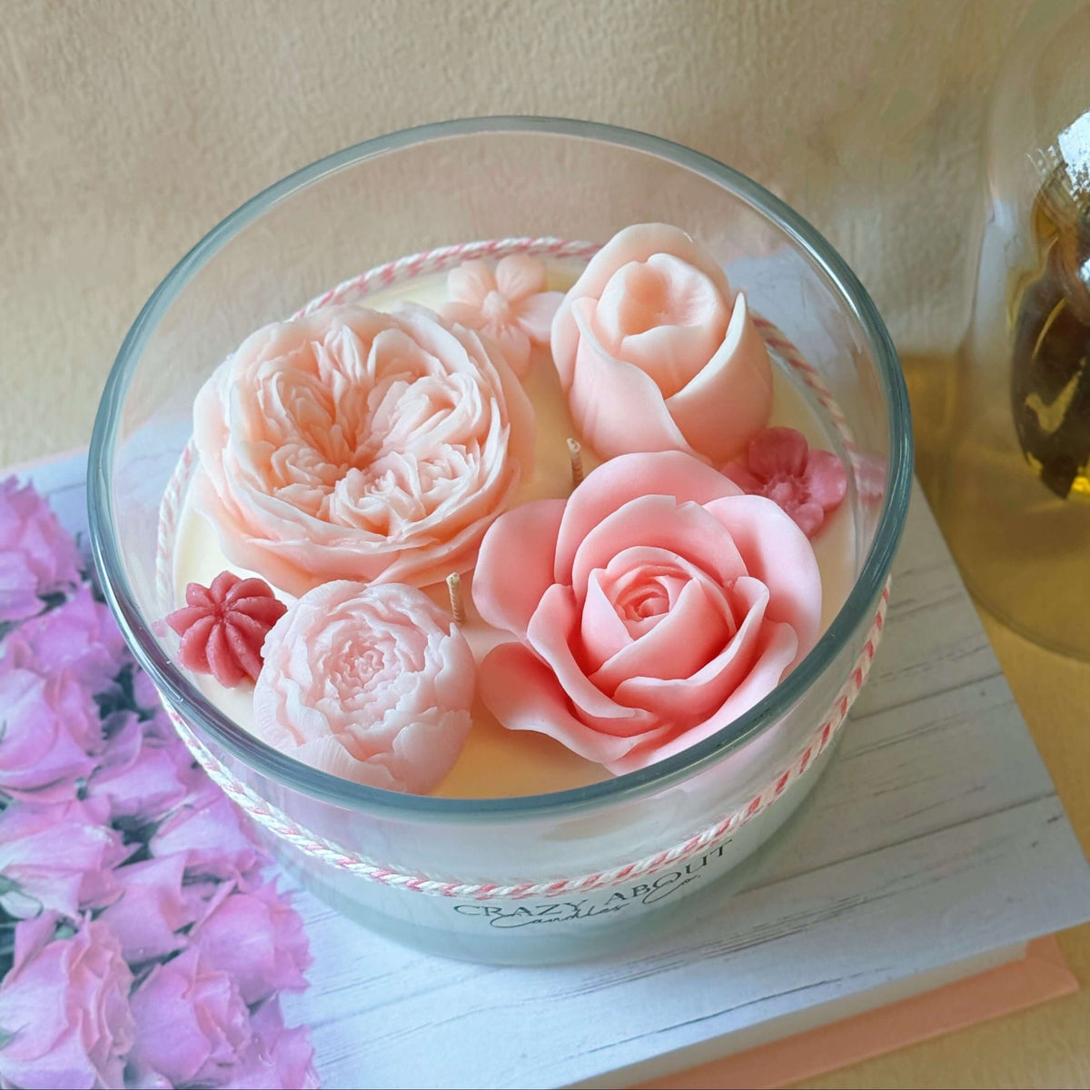 Large Rose-in-a-Jar Soy Candle | 16 oz
