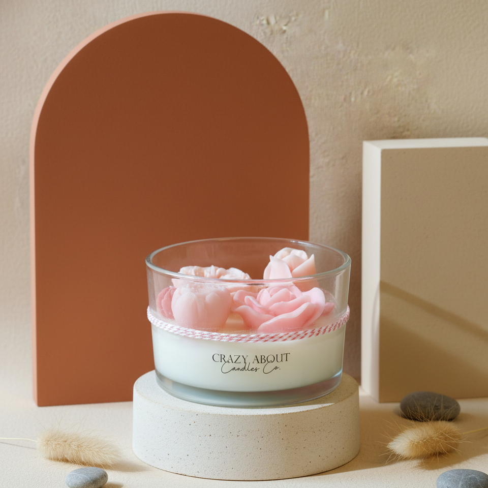 Large Rose-in-a-Jar Soy Candle | 16 oz