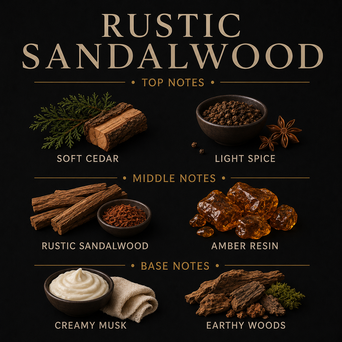Diffusore a bastoncini al sandalo rustico