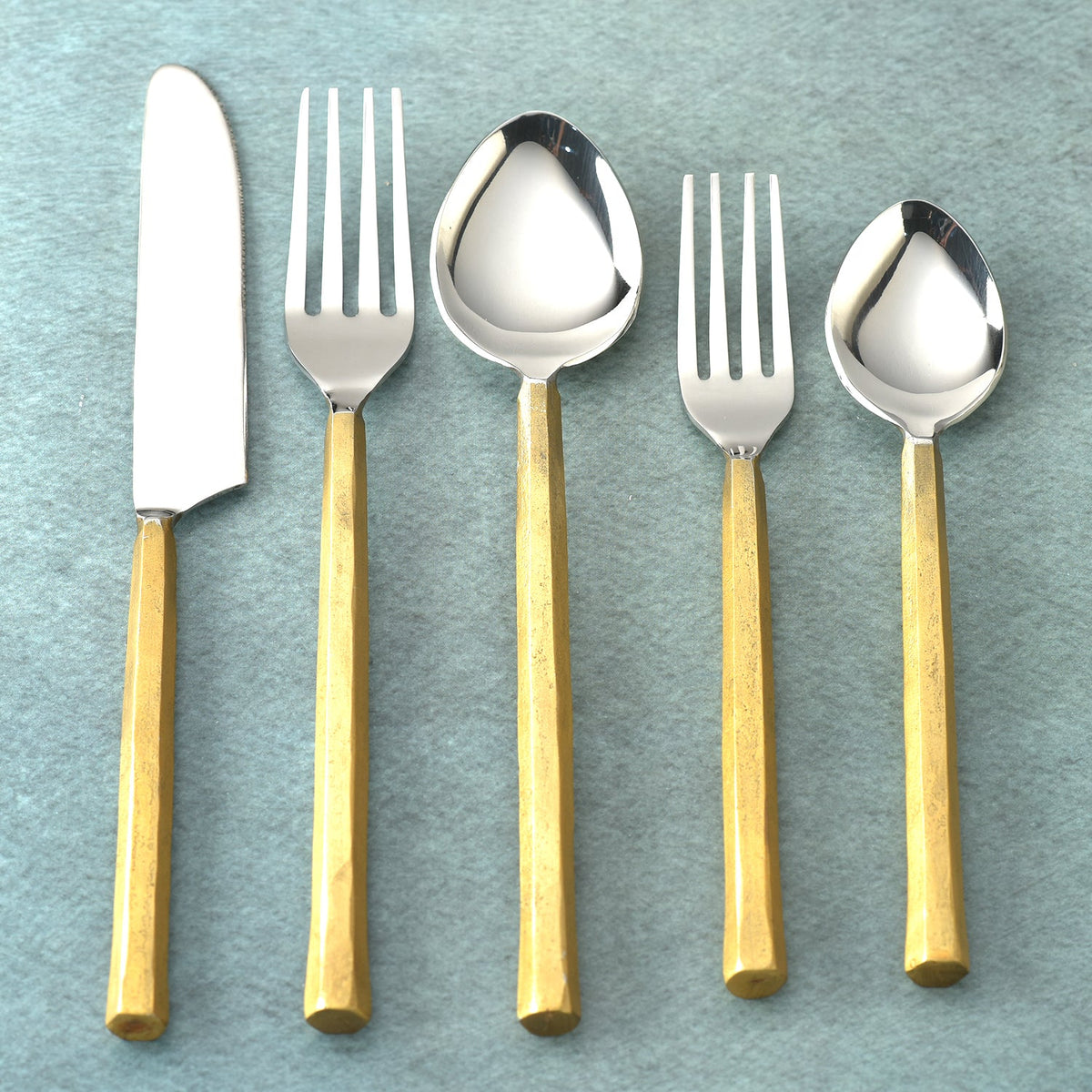 Servizio di posate Snowflake, set da 5 pezzi