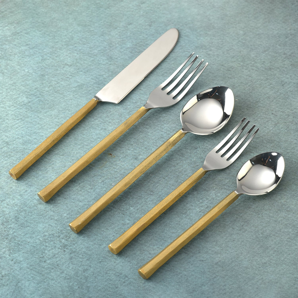 Servizio di posate Snowflake, set da 5 pezzi