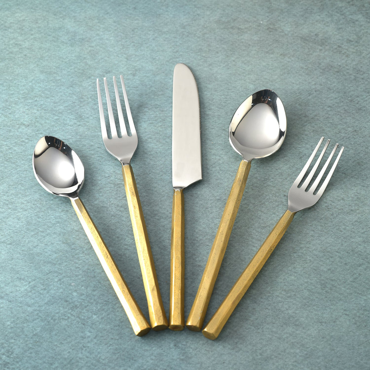 Servizio di posate Snowflake, set da 5 pezzi