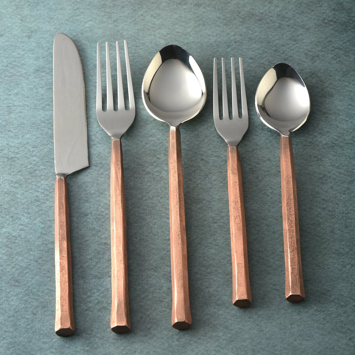 Servizio di posate Snowflake, set da 5 pezzi