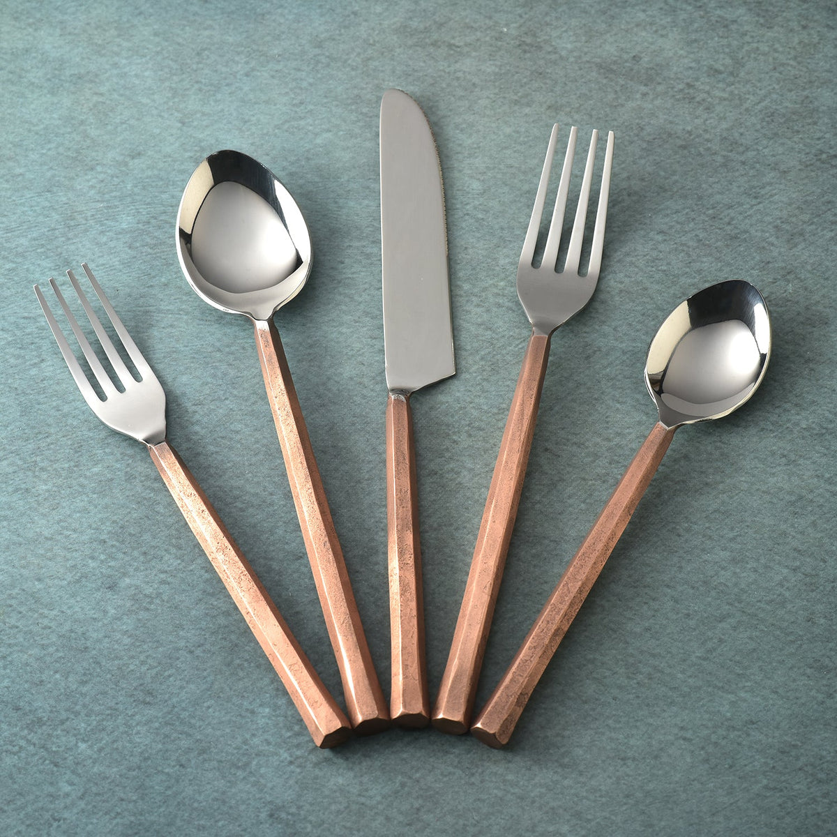 Servizio di posate Snowflake, set da 5 pezzi