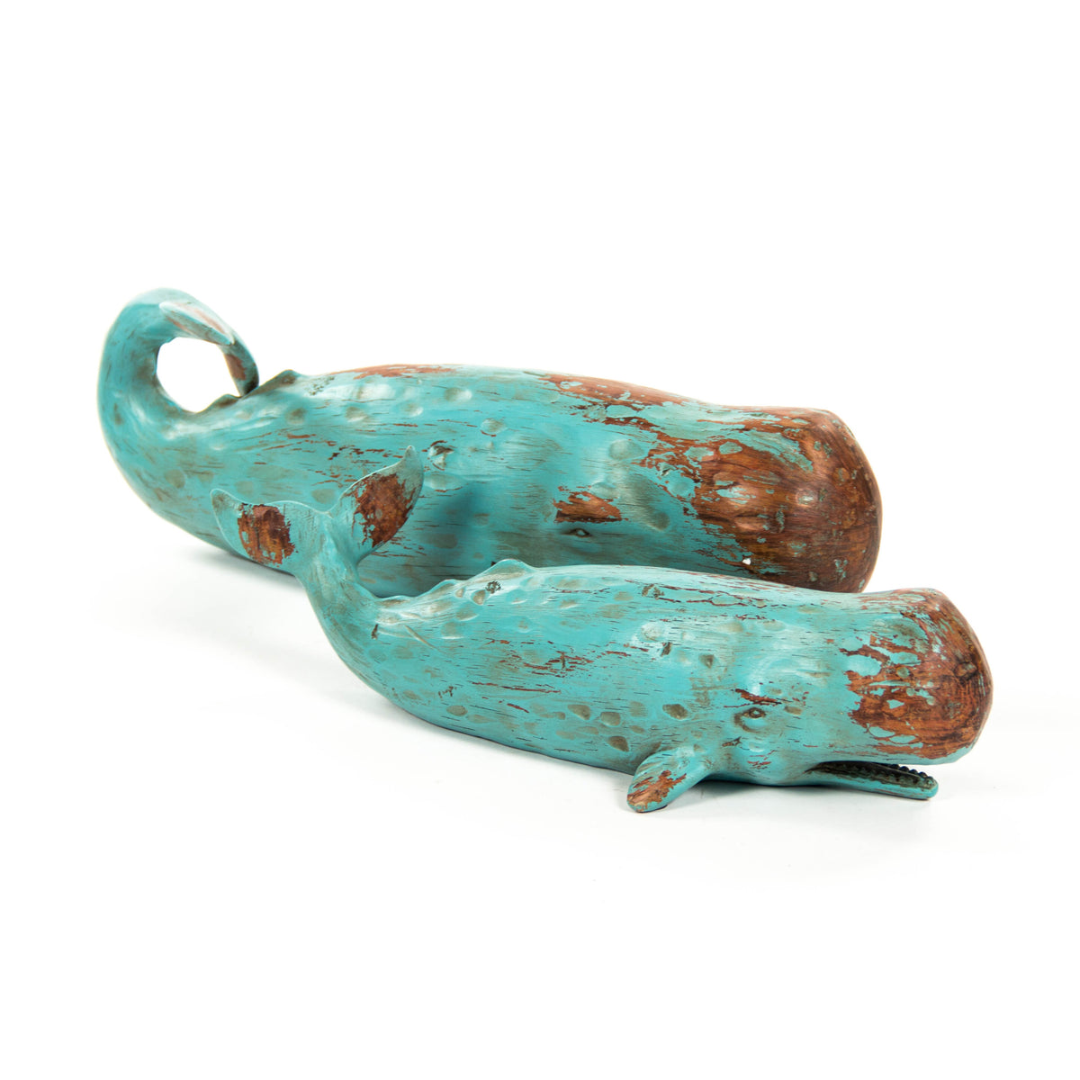 Aqua Drift Whale Sculpture 16 in