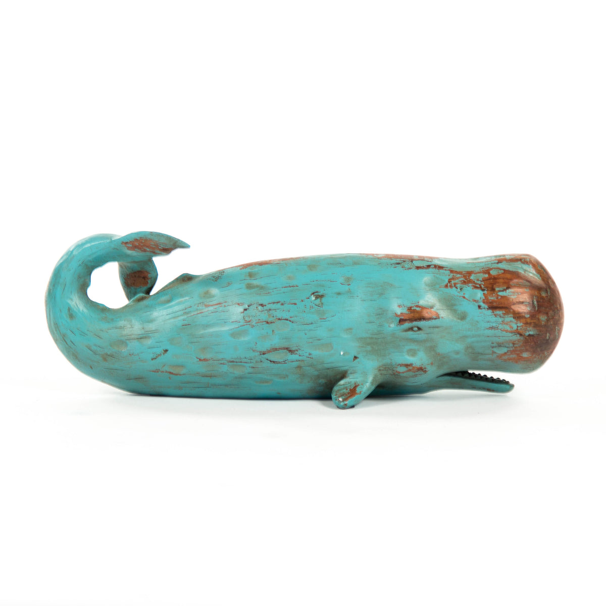 Aqua Drift Whale Sculpture 16 in
