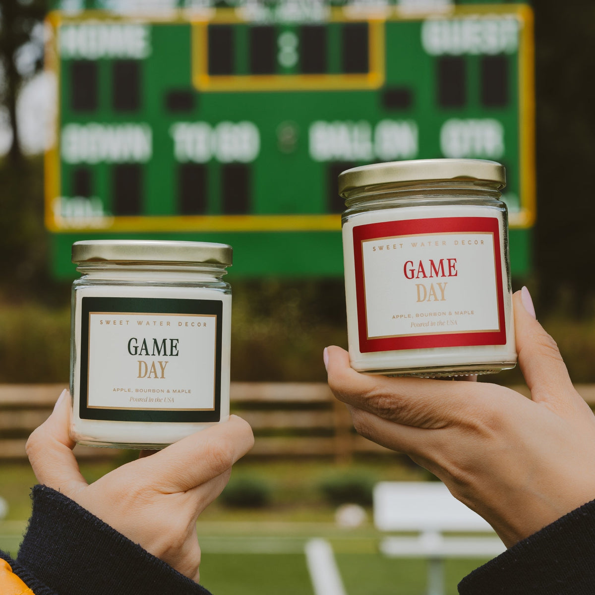 Bougie au soja vert Game Day - Pot transparent - 9 oz
