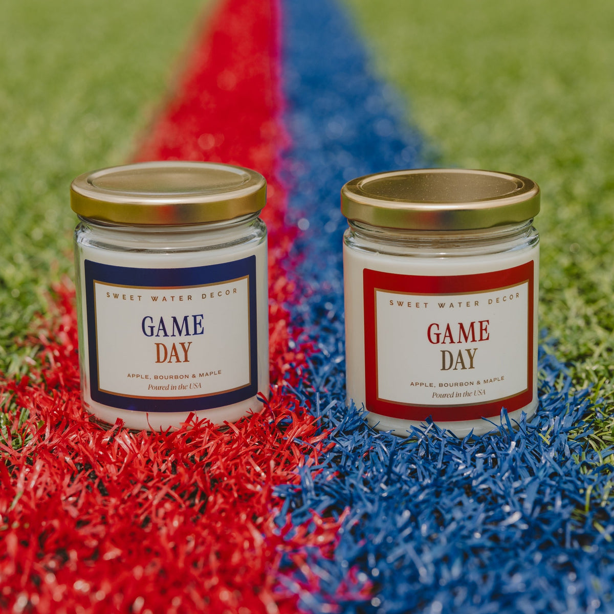 Candela in soia blu Game Day - Barattolo trasparente - 9 oz