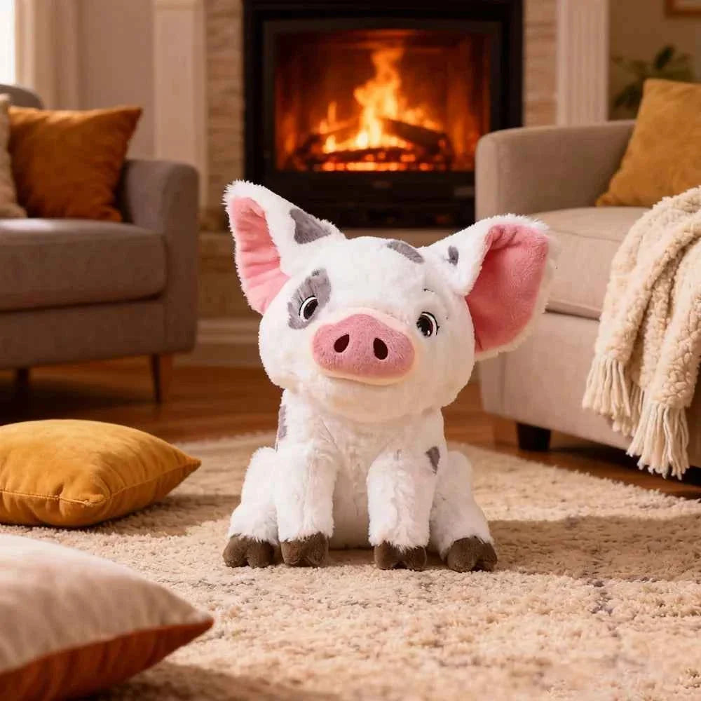 Peluche Kawaii Maialino & Gallo Tropicale – Morbido Animaletto di Pezza per Dormire & Decorazione per la Casa (2 Stili)
