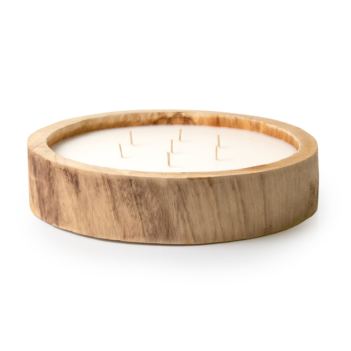 Paulownia Circular Wood Candle 13.5in