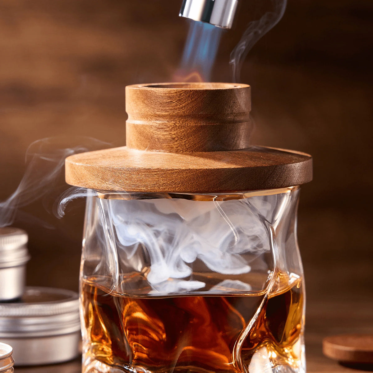 Kit de fumage Tsuki pour whisky et cocktails (avec chalumeau)