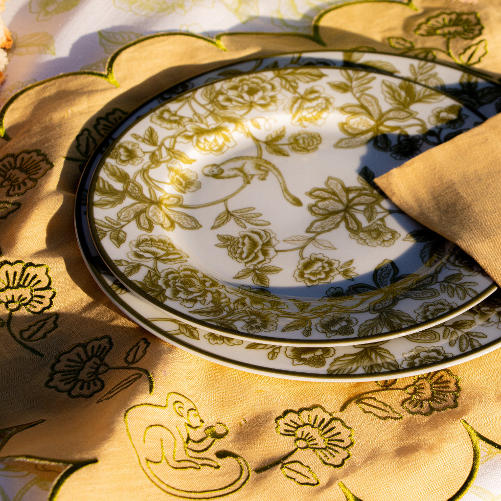 Tovagliette all'americana in lino Sunlit Moss – Set da 4