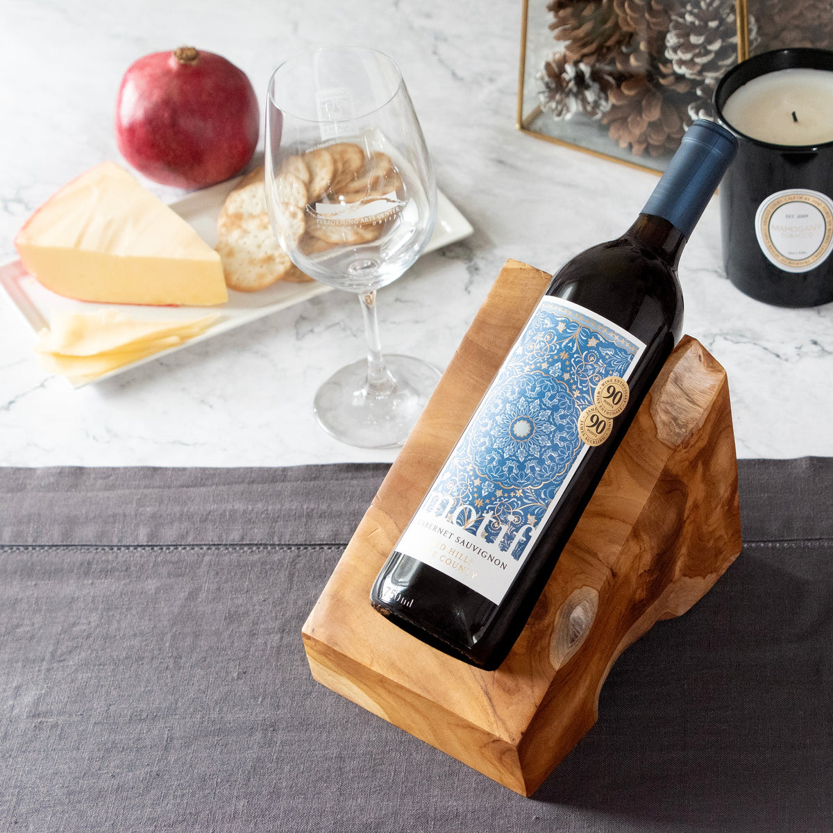 Porte-bouteille de vin en teck