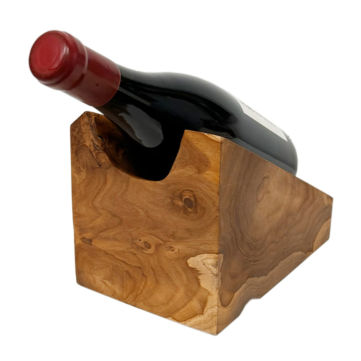 Porte-bouteille de vin en teck