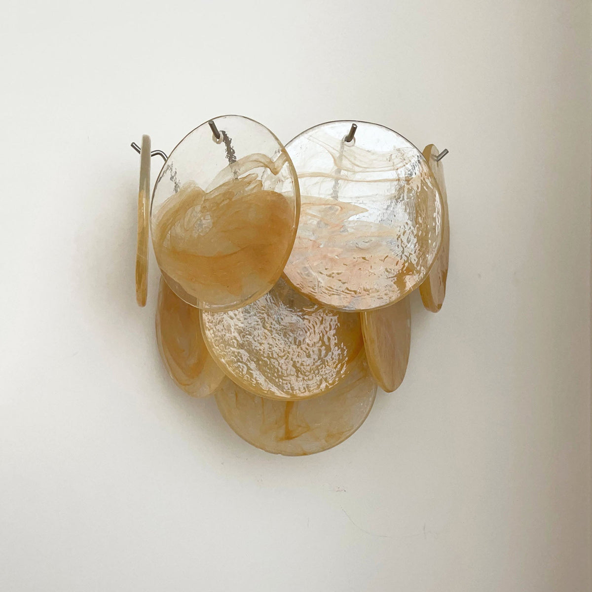 Tiered Murano Glass Wall Lamp