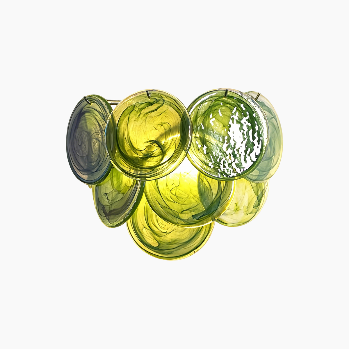 Tiered Murano Glass Wall Lamp