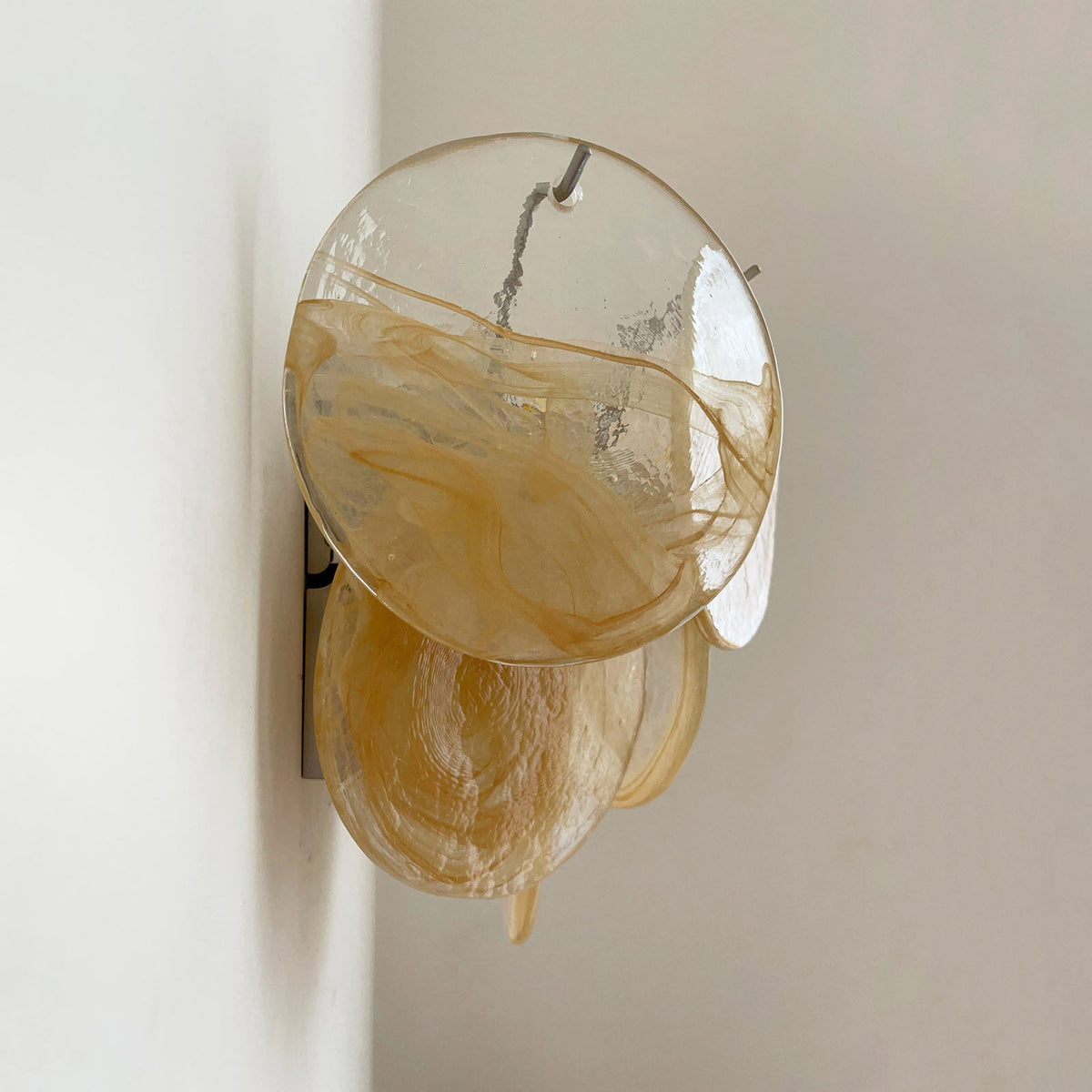 Tiered Murano Glass Wall Lamp