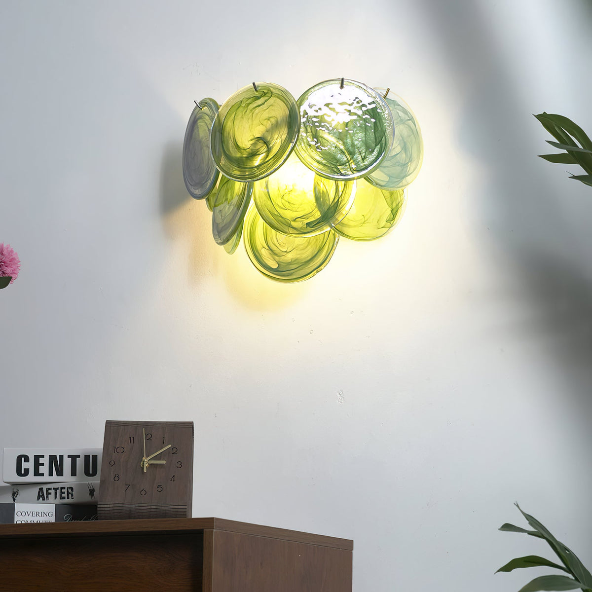 Tiered Murano Glass Wall Lamp