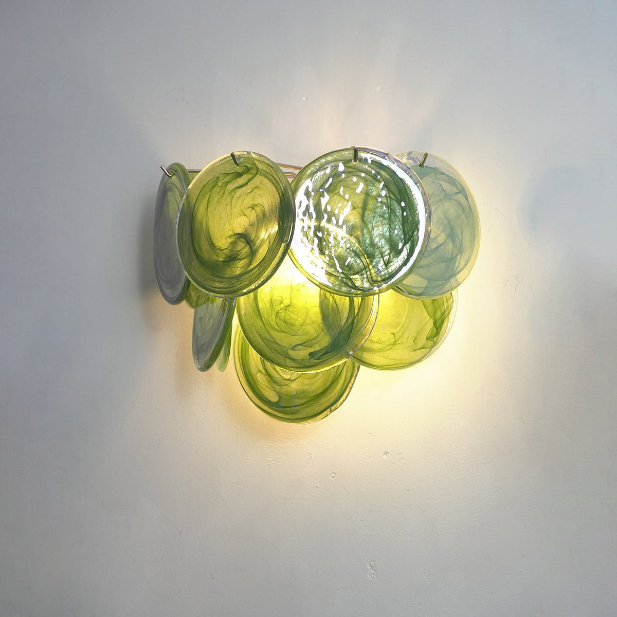 Tiered Murano Glass Wall Lamp