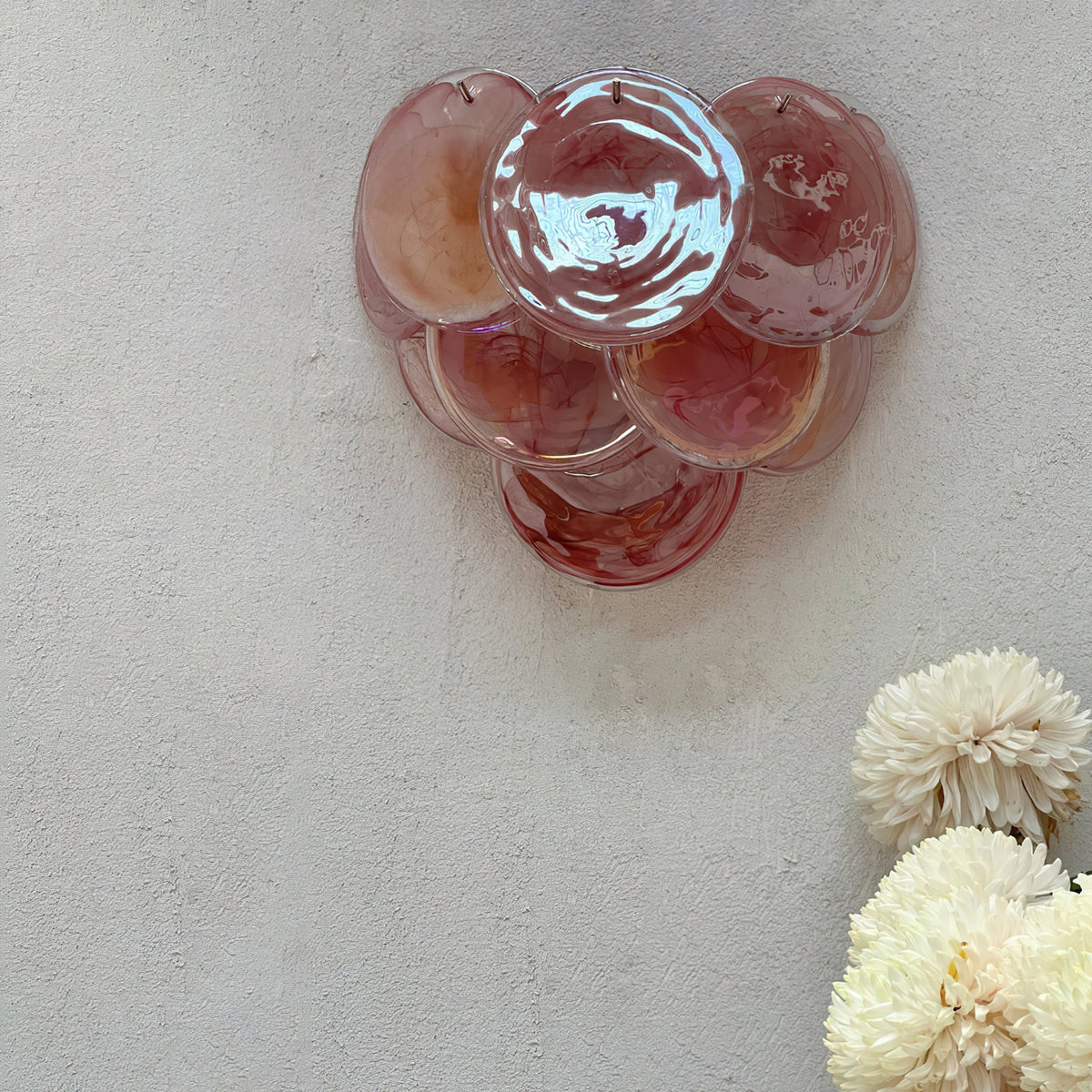 Tiered Murano Glass Wall Lamp