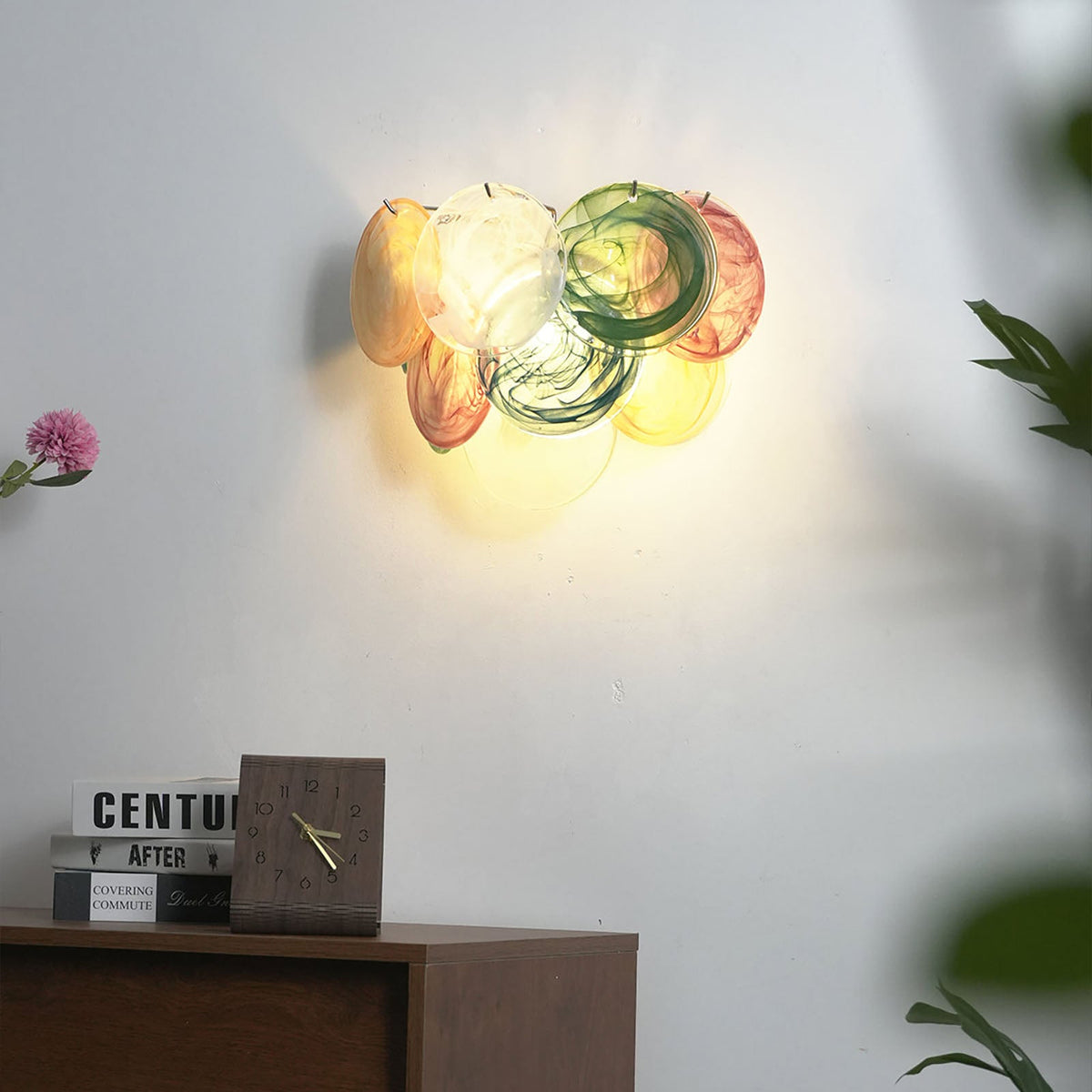 Tiered Murano Glass Wall Lamp
