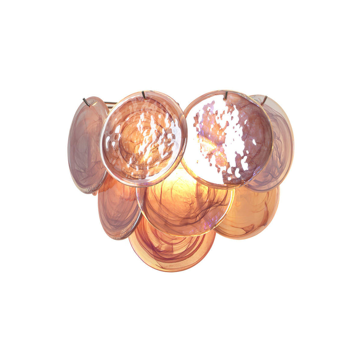 Tiered Murano Glass Wall Lamp